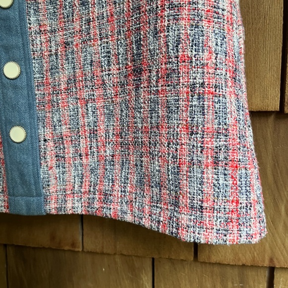 House of Harlow 1960 Maje Jenise Tweed Mini Skirt Preppy Academia Women's 12 - Picture 5 of 10